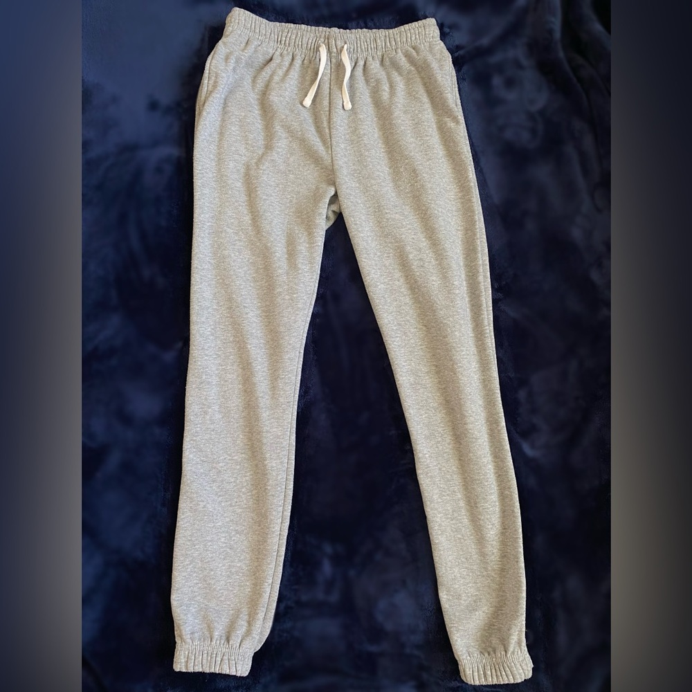 Gray Sweatpants with Drawstring